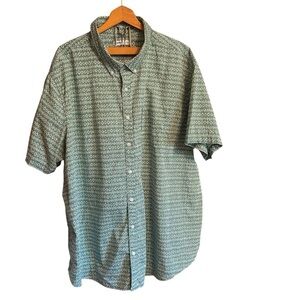 Sonoma Short Sleeve Men’s Green Pattered Shirt-Size 4XB